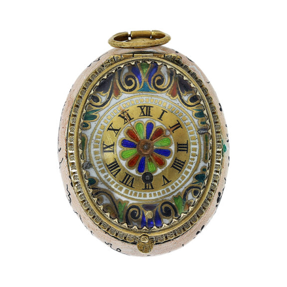 Austrian renaissance-style oval enamel pocket watch Circa 1760-1809 Austrian renaissance-style oval enamel pocket watch Circa 1760-1809