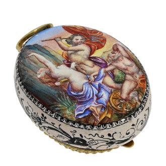 Austrian renaissance-style oval enamel pocket watch Circa 1760-1809