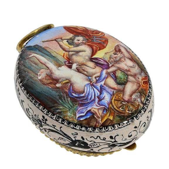 Austrian renaissance-style oval enamel pocket watch Circa 1760-1809 Austrian renaissance-style oval enamel pocket watch Circa 1760-1809