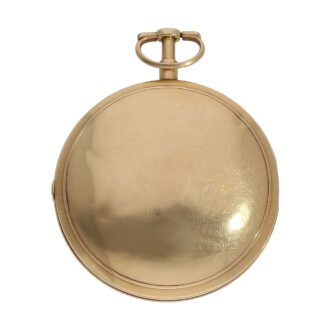 Probably Swiss rare gold double retrograde pocket watch Circa 1800