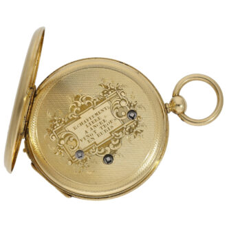 Swiss pocket watch with jumping centre seconds Circa 1840-1850