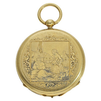 Swiss pocket watch with jumping centre seconds Circa 1840-1850