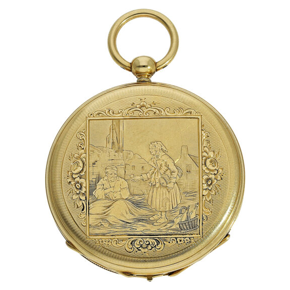Swiss pocket watch with jumping centre seconds Circa 1840-1850 Swiss pocket watch with jumping centre seconds Circa 1840-1850