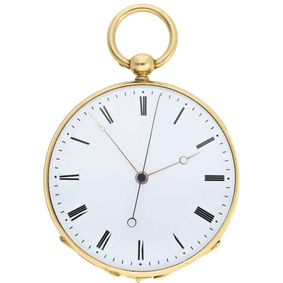 Swiss pocket watch with jumping centre seconds Circa 1840-1850 Swiss pocket watch with jumping centre seconds Circa 1840-1850