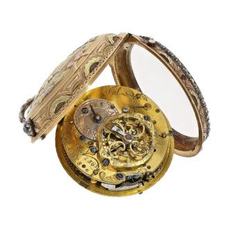 French four-coloured gold repeating pocket watch Circa 1770 French four-coloured gold repeating pocket watch Circa 1770