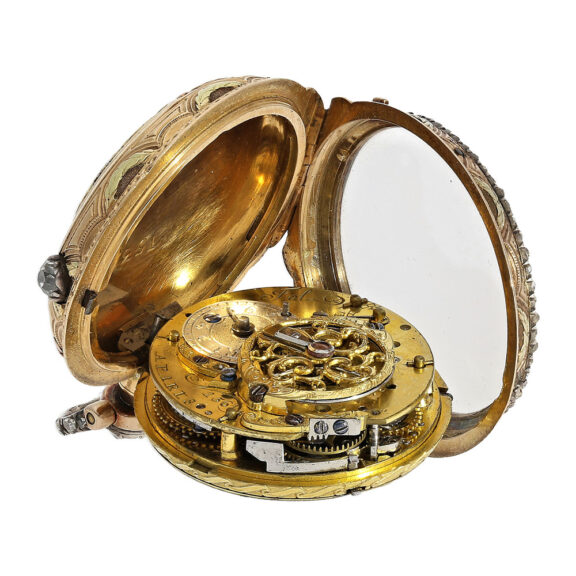 French four-coloured gold repeating pocket watch Circa 1770 French four-coloured gold repeating pocket watch Circa 1770