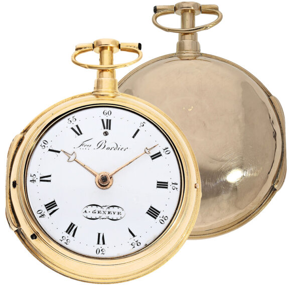 Swiss heavy double cased verge watch with repeater Circa 1794 Swiss heavy double cased verge watch with repeater Circa 1794