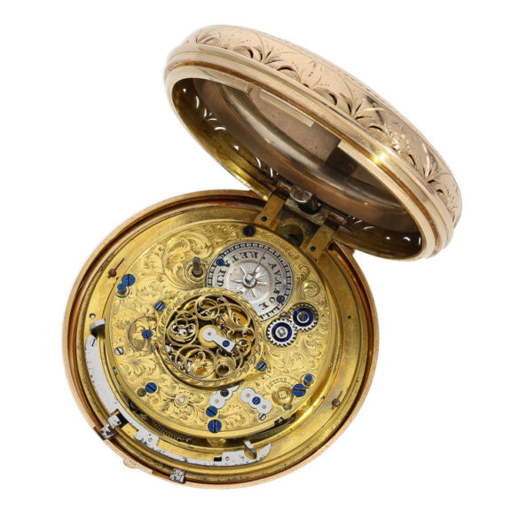 Swiss gold quarter repeating pair-cased pocket watch Circa 1786 Swiss gold quarter repeating pair-cased pocket watch Circa 1786