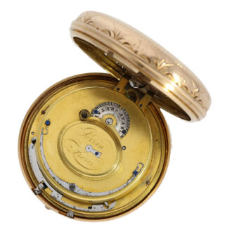 Swiss gold quarter repeating pair-cased pocket watch Circa 1786