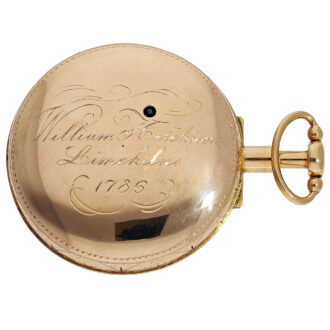 Swiss gold quarter repeating pair-cased pocket watch Circa 1786