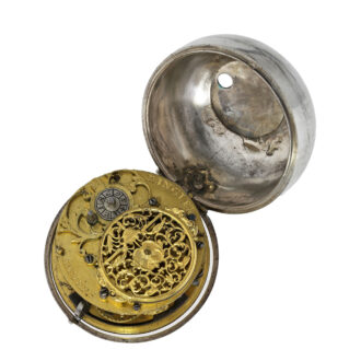Belgian silver pair-cased verge pocket watch Circa 1730