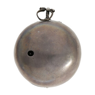 English silver pair-cased verge pocket watch with date Circa 1710