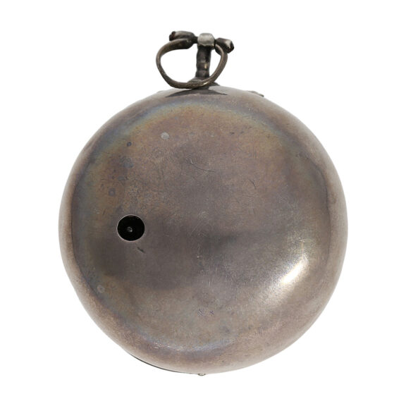 English silver pair-cased verge pocket watch with date Circa 1710 English silver pair-cased verge pocket watch with date Circa 1710