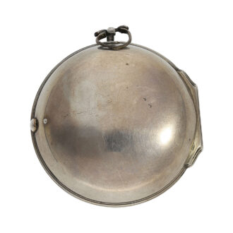 English silver pair-cased verge pocket watch with date Circa 1710