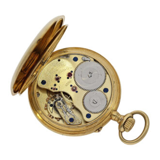 German gold Glashütte cased pocket watch Circa 1912