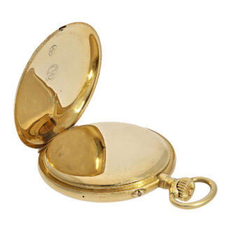 German gold Glashütte cased pocket watch Circa 1912
