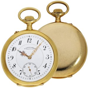 German gold Glashütte cased pocket watch Circa 1912