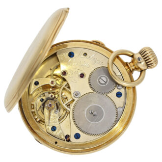 German small gold hunting cased pocket watch Circa 1865