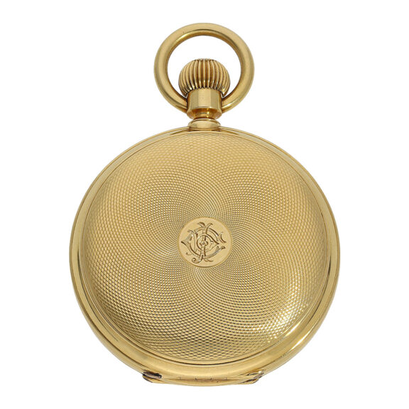 Swiss 18K gold full hunter lever pocket watch Circa 1875 Swiss 18K gold full hunter lever pocket watch Circa 1875