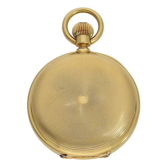 Swiss 18K gold full hunter lever pocket watch Circa 1875 Swiss 18K gold full hunter lever pocket watch Circa 1875