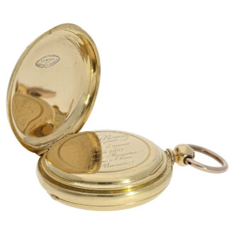 RSwiss gold lever watch with special winding system Circa 1867 Swiss gold lever watch with special winding system Circa 1867