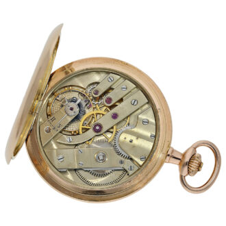 Russian 14K red gold anchor chronometer hunter watch Circa 1900