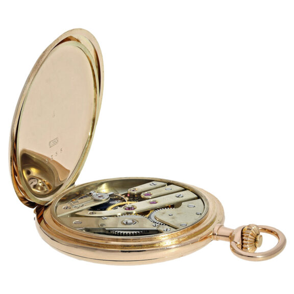 Russian 14K red gold anchor chronometer hunter watch Circa 1900 Russian 14K red gold anchor chronometer hunter watch Circa 1900