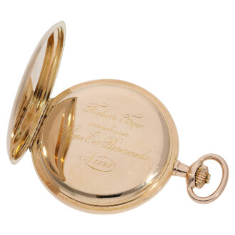 Russian 14K red gold anchor chronometer hunter watch Circa 1900