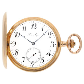 Russian 14K red gold anchor chronometer hunter watch Circa 1900