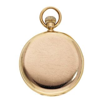 Swiss 18K red gold open faced cylinder pocket watch Circa 1880