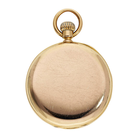 Swiss 18K red gold open faced cylinder pocket watch Circa 1880 Swiss 18K red gold open faced cylinder pocket watch Circa 1880