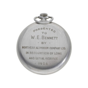 Swiss aluminium open faced presentation watch Circa 1955