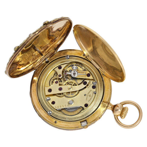 Swiss 18K rose gold ladies pocket watch with rubies Circa 1929 Swiss 18K rose gold ladies pocket watch with rubies Circa 1929