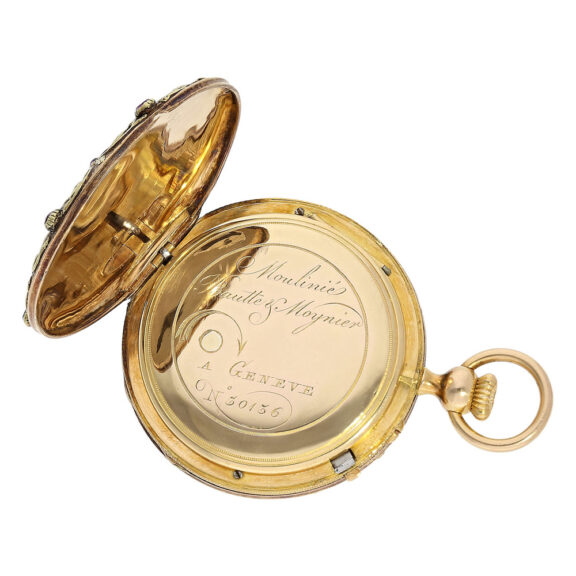 Swiss 18K rose gold ladies pocket watch with rubies Circa 1929 Swiss 18K rose gold ladies pocket watch with rubies Circa 1929