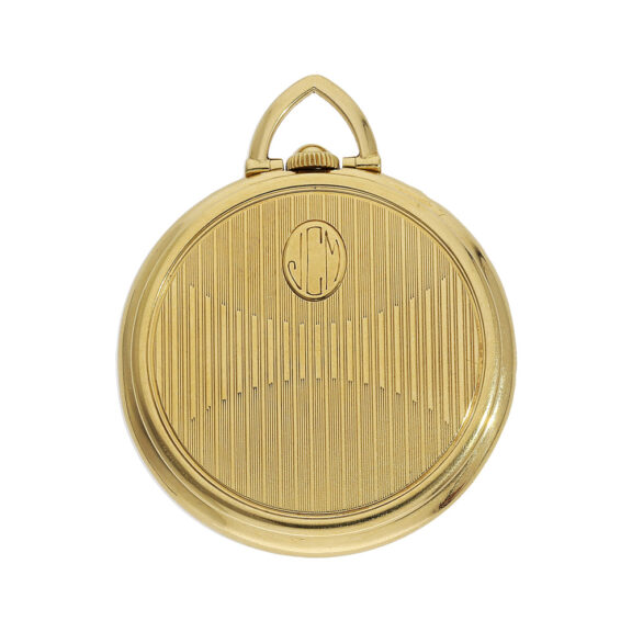 Swiss 18K gold Art Deco dress-watch with two-tone dial Circa 1930 Swiss 18K gold Art Deco dress-watch with two-tone dial Circa 1930