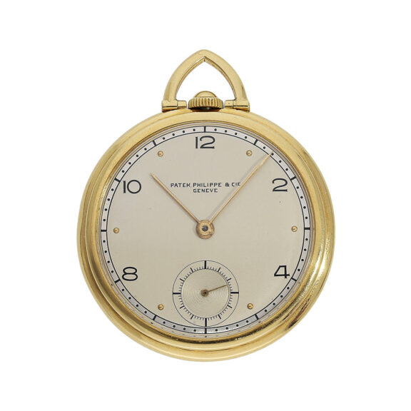 Swiss 18K gold Art Deco dress-watch with two-tone dial Circa 1930 Swiss 18K gold Art Deco dress-watch with two-tone dial Circa 1930