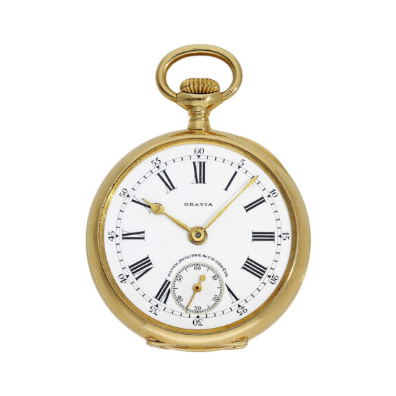 Small Swiss gold Gondolo watch with enamelled monogram Circa 1912 Small Swiss gold Gondolo watch with enamelled monogram Circa 1912