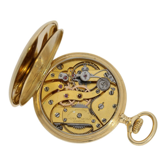 Small Swiss gold Gondolo watch with enamelled monogram Circa 1912 Small Swiss gold Gondolo watch with enamelled monogram Circa 1912