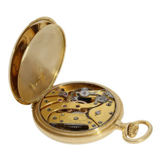 Small Swiss gold Gondolo watch with enamelled monogram Circa 1912 Small Swiss gold Gondolo watch with enamelled monogram Circa 1912