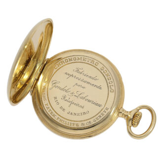 Small Swiss gold Gondolo watch with enamelled monogram Circa 1912 Small Swiss gold Gondolo watch with enamelled monogram Circa 1912