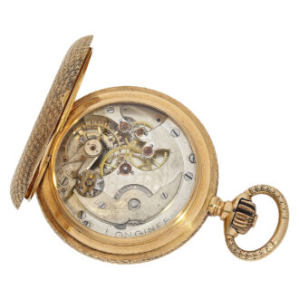 Swiss rose gold hunting cased lever pocket watch Circa 1885