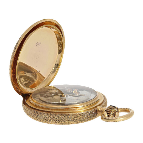 Swiss rose gold hunting cased lever pocket watch Circa 1885 Swiss rose gold hunting cased lever pocket watch Circa 1885