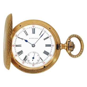 Swiss rose gold hunting cased lever pocket watch Circa 1885