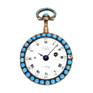 French gold and enamel repeating verge watch Circa 1777