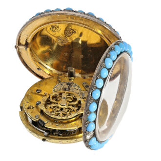 French gold and enamel repeating verge watch Circa 1777