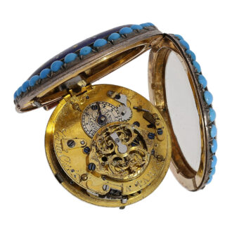 French gold and enamel repeating verge watch Circa 1777