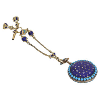 French gold and enamel repeating verge watch Circa 1777