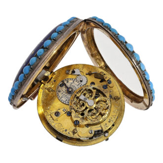 French gold and enamel repeating verge watch Circa 1777