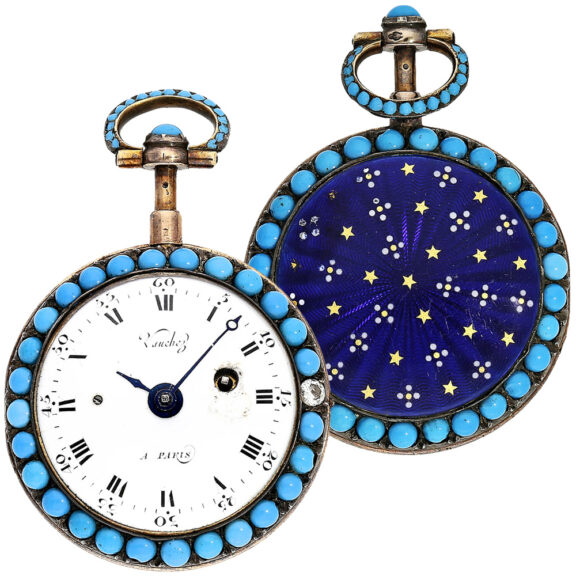 French gold and enamel repeating verge watch Circa 1777 French gold and enamel repeating verge watch Circa 1777