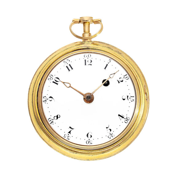 Pair-cased verge pocket watch with glass painting Circa 1800 Pair-cased verge pocket watch with glass painting Circa 1800